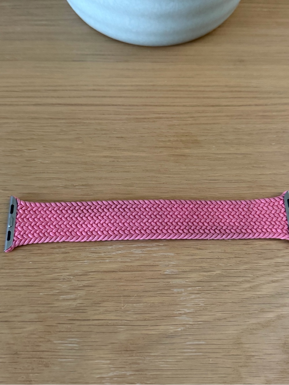 Braided Pink Women's Watch Band - Stretch Woven Replacement Strap